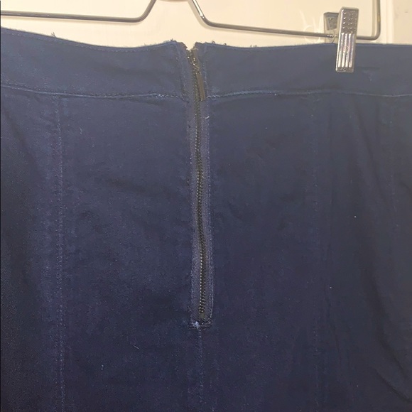 Lane Bryant Dark Denim Fringed Skirt - Picture 3 of 7